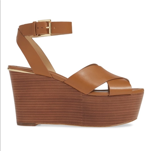 Michael Kors Acorn Abbott Mid Wedge Platform Heels - Picture 2 of 6